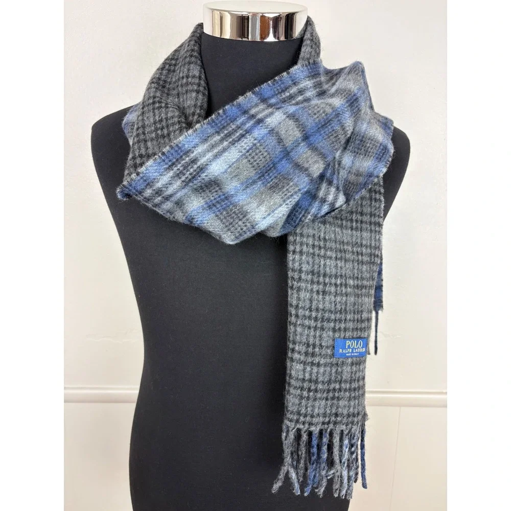 Polo Ralph Lauren Reversible Fringed Scarf  10